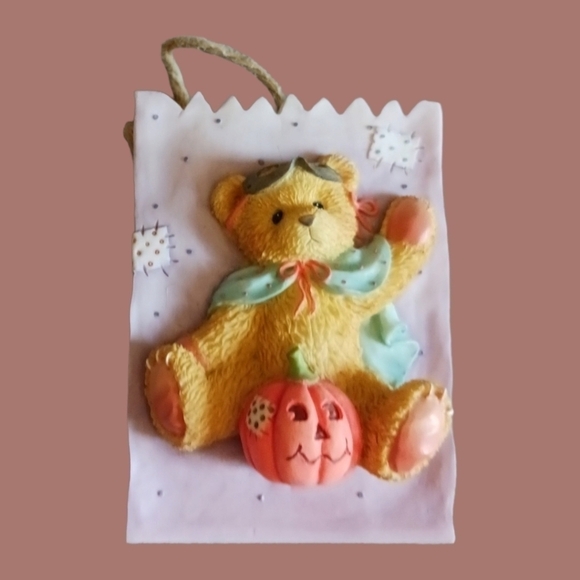 Enesco cherished teddies bear with pumpkin - Picture 7 of 8
